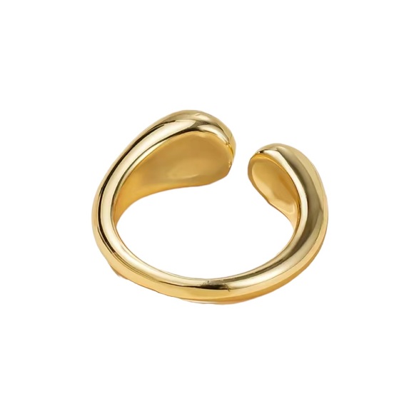 Chunky Gold Plated Modern Ring - Picture 3 of 5